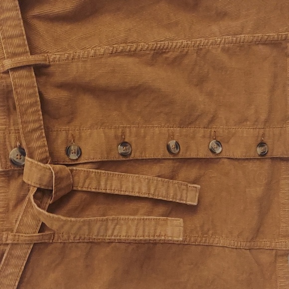 AMERICAN EAGLE 6 Corduroy Tan Brown High Rise A-Line Button Down Mini Skirt - Picture 5 of 12